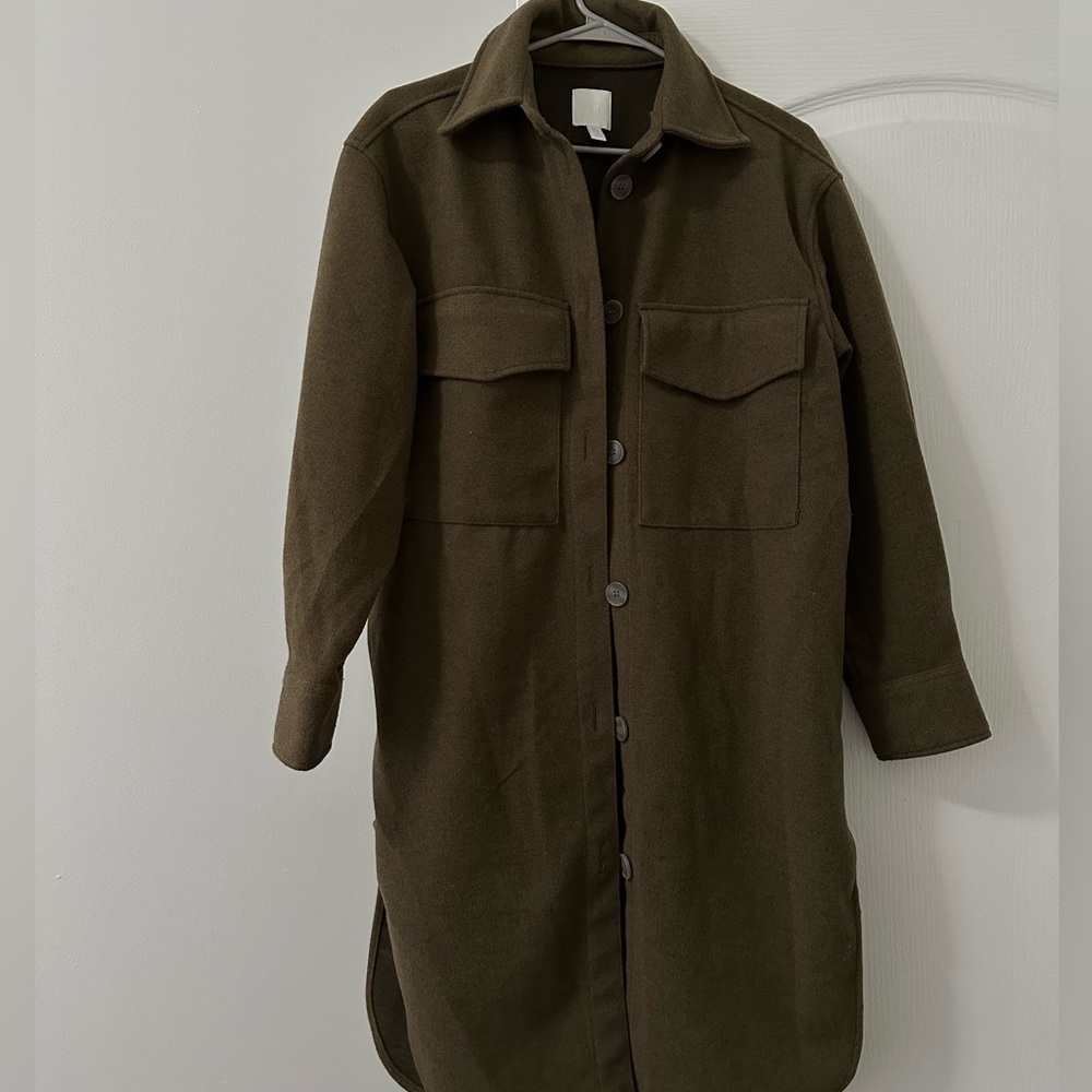 H&M coat — Militar Green — size XS
